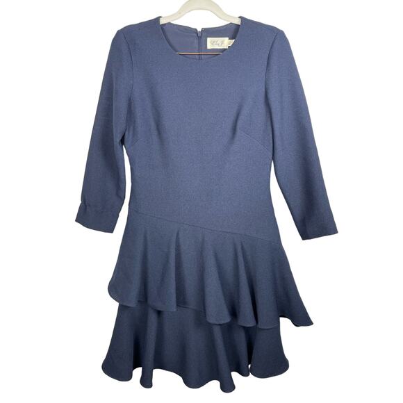 Eliza J. Flounce Layers Mini Dress Old Money Preppy Regency Rich Chic Elegant 4 - Picture 2 of 8